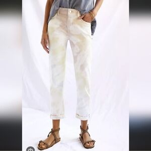 NWT Anthropologie Pilcro Tie-Dye Jeans with Blue and Yellow Accents_26